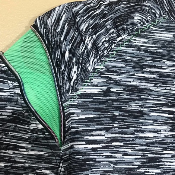 Skechers‎ Track Jacket Womens Large Gray Green Quarter Zip Mock Neck Sport - Picture 7 of 13